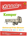 Kemper Universal Fräs- Streuer Typen E2/E2,5/E3/E3,5/E4 Bild- Ersatzteilliste & Explosionszeichnungen - annoligno 554